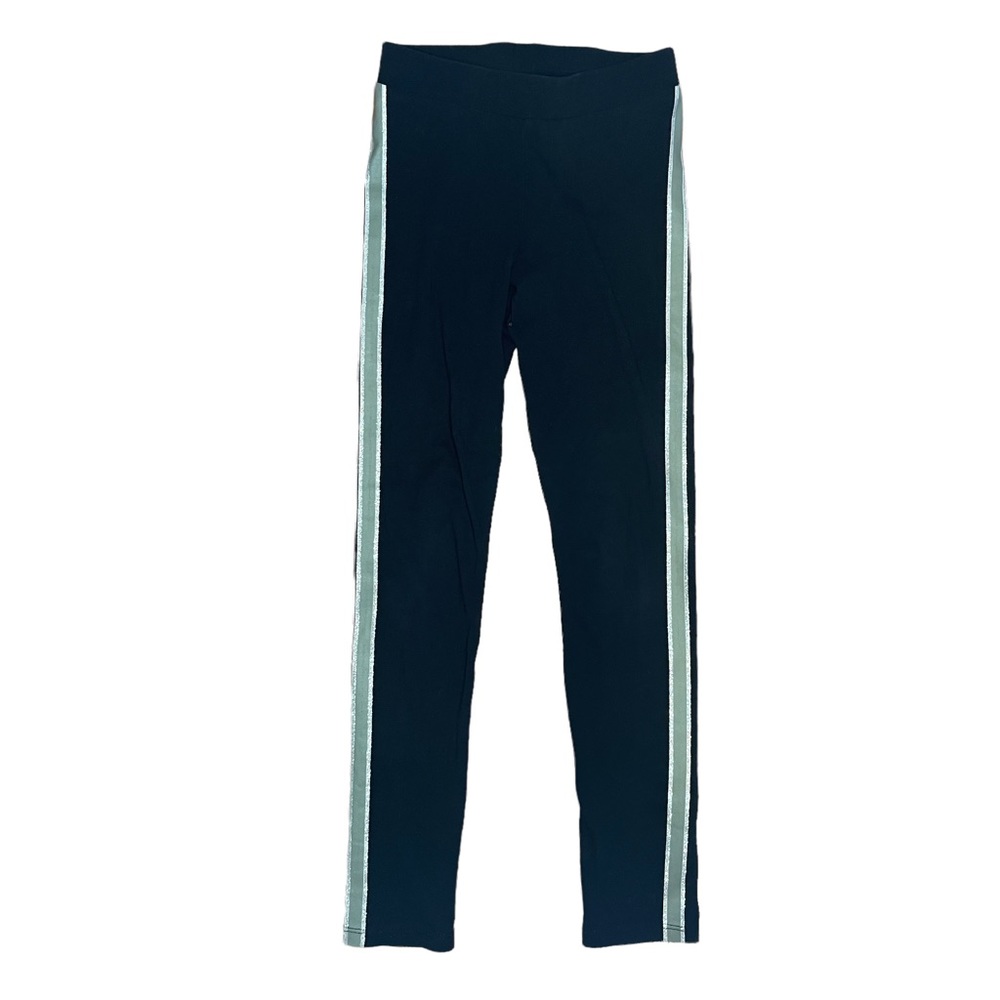 H&M Silver & Green Detail Black Leggings